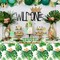 6 Pack Hawaiian Luau Tablecloths Tropical Palm Leaves Table Cloth Hawaiian Luau Table Cover Palm Leaves Table Cloth Baby Birthday Birthday Party Summer Pool Tropical Party Decorations 86 x 51 in